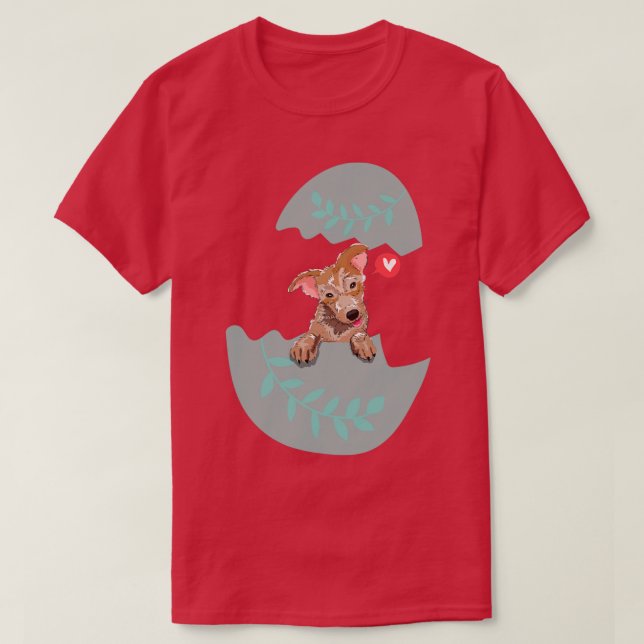 Camiseta perro en el huevo 251 (Diseño del anverso)