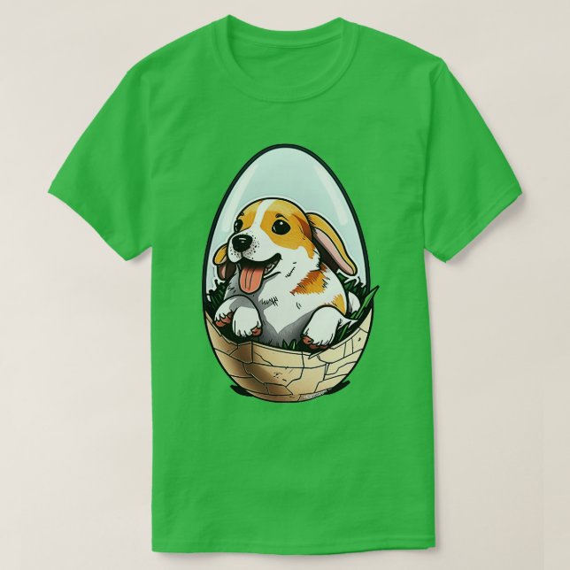 Camiseta perro en el huevo 273 (Diseño del anverso)