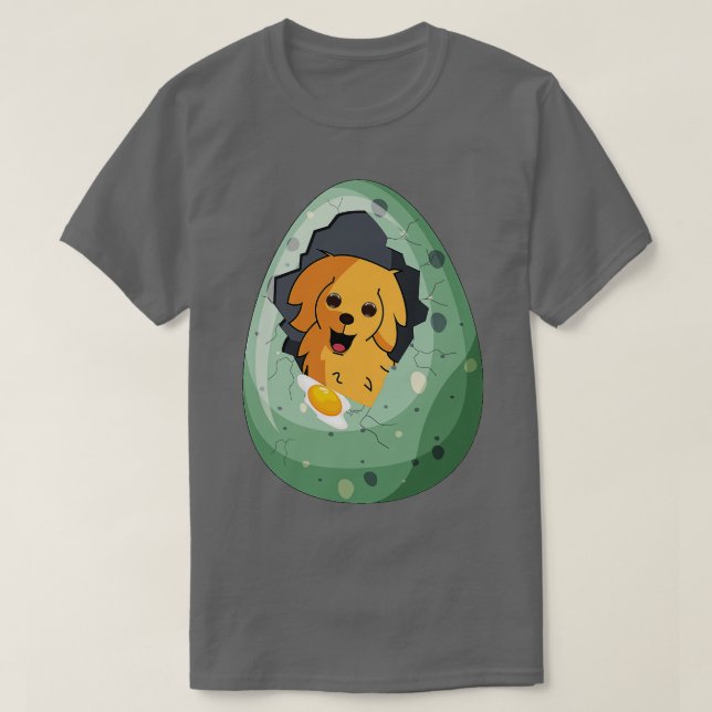 Camiseta Perro en el huevo pegatinas divertidos diseño de m (Diseño del anverso)
