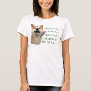 Camiseta Perro en el teléfono