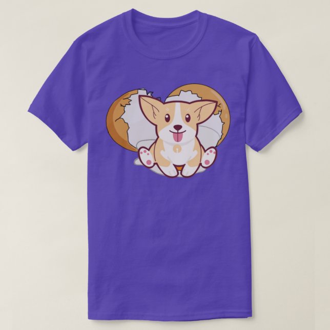 Camiseta Perro en huevo 50 (Diseño del anverso)