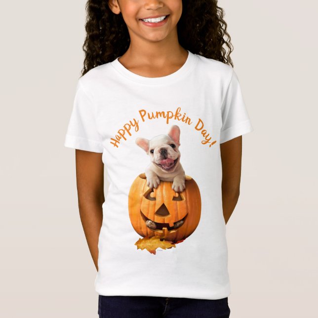 Camiseta Perro en Jack-o-Lantern (Anverso)
