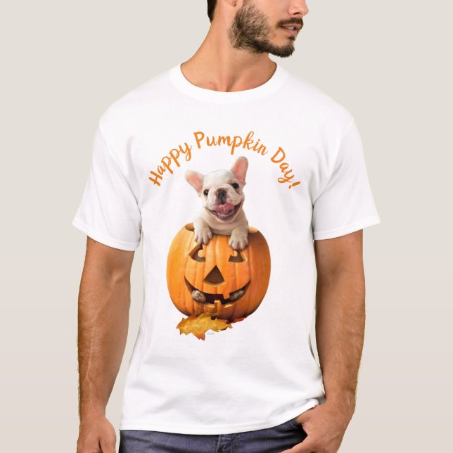 Camiseta Perro en Jack-o-Lantern (Anverso)