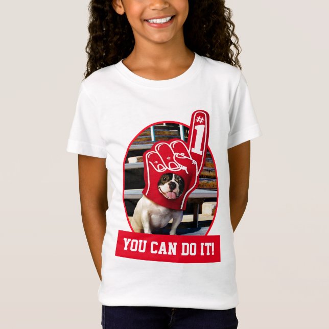 Camiseta Perro en la mano de espuma (Anverso)