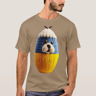 Camiseta Perro En La Ropa De Impresión Estándar De Huevo