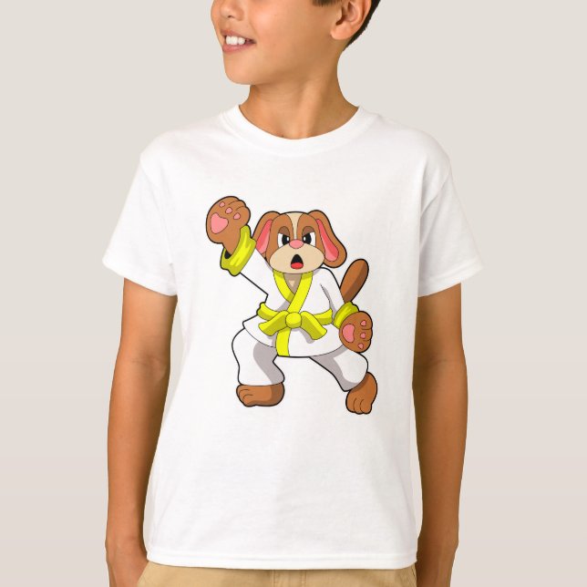Camiseta Perro en las artes marciales de Karate (Anverso)