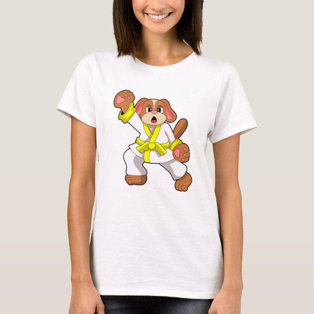 Camiseta Perro en las artes marciales de Karate (Anverso)