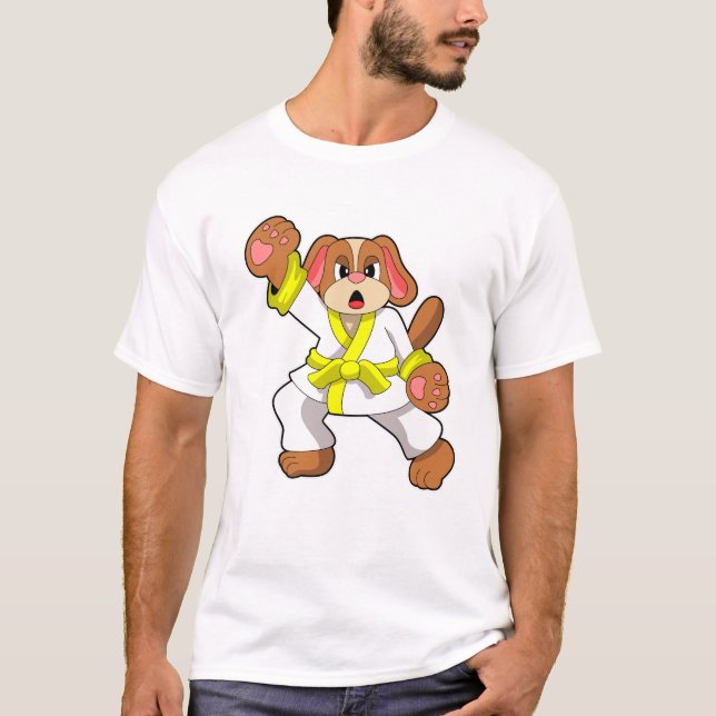 Camiseta Perro en las artes marciales de Karate (Anverso)