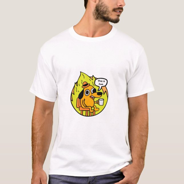 Camiseta Perro en llamas (Anverso)