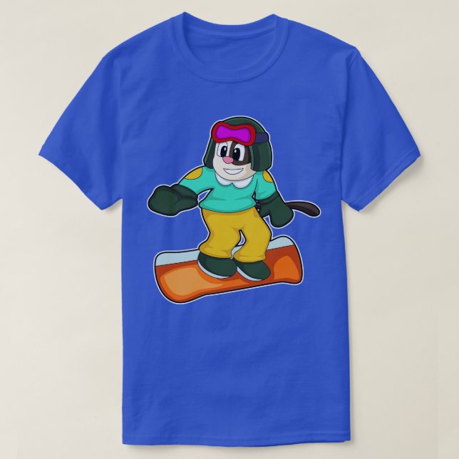 Camiseta Perro en los deportes de snowboard (Diseño del anverso)