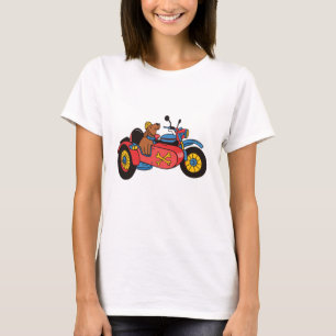 Camiseta Perro en motocicleta en sidecar