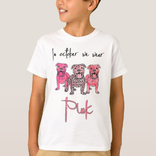 Camiseta Perro En Octubre Usamos Cáncer De Mama De Cinta Ro