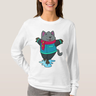 Camiseta Perro en patinaje sobre hielo con patines de hielo