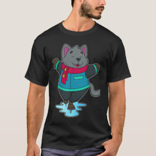 Camiseta Perro en patinaje sobre hielo con patines de hielo