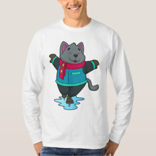 Camiseta Perro en patinaje sobre hielo con patines de hielo