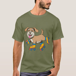 Camiseta Perro En Patines De Rodillo Cuelga En Veo Un Perro