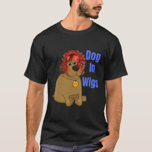 Camiseta Perro en pelucas