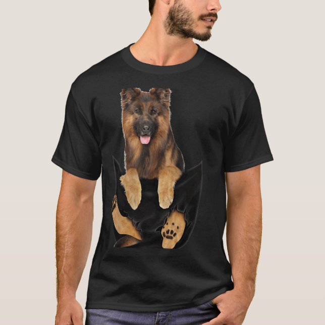Camiseta Perro En Pocket Meme Los Propietarios Alemanes De  (Anverso)