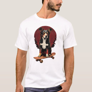 Camiseta Perro en Skateboard