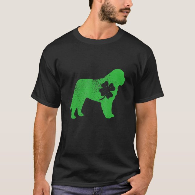 Camiseta Perro en Terranova afligido Shamorck St Patrick (Anverso)