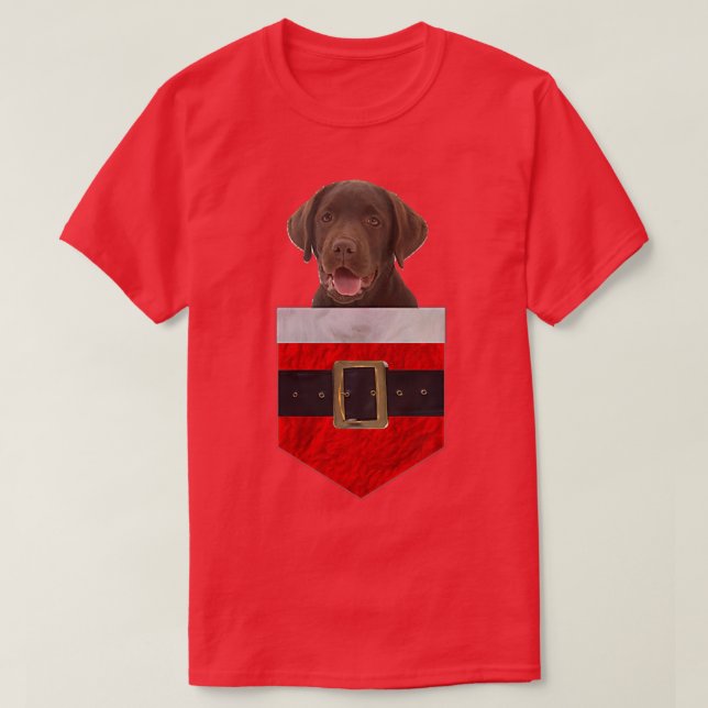 Camiseta Perro en tu bolsillo de chocolate  (Diseño del anverso)