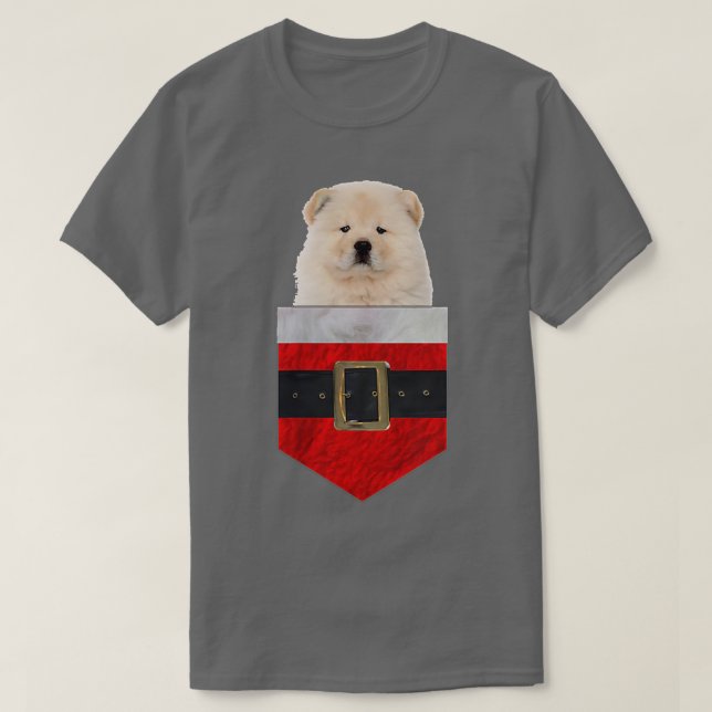 Camiseta Perro en tu Pocket Santa Chow  (Diseño del anverso)