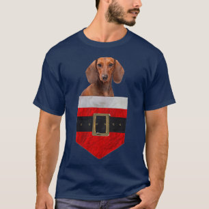 Camiseta Perro en tu Pocket Santa Dachshund 