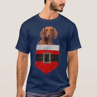 Camiseta Perro en tu Pocket Santa Dachshund 