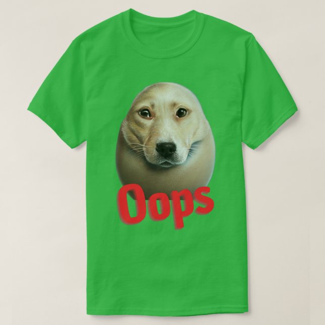 Camiseta perro en un huevo 1 (Diseño del anverso)
