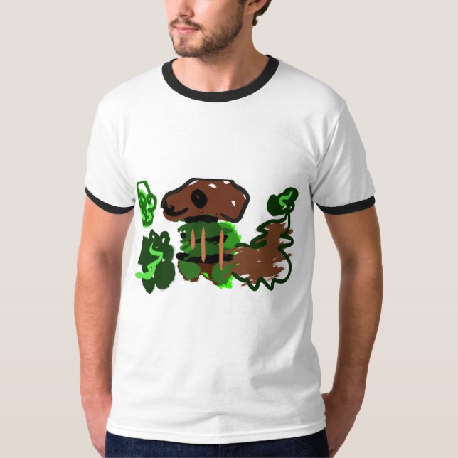 Camiseta perro en verde (Anverso)