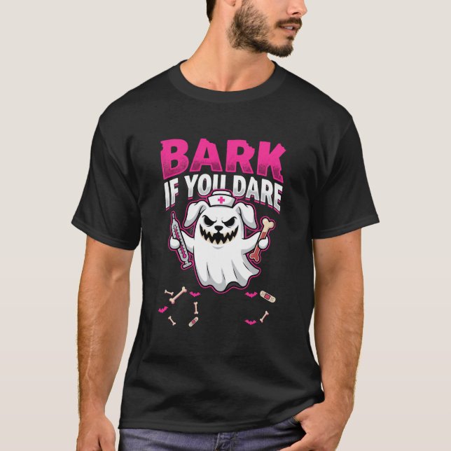 Camiseta Perro Enfermero Fantasma de Halloween (Anverso)