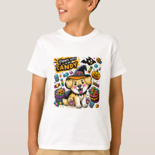 Camiseta Perro enojado de Halloween con sombrero de bruja s