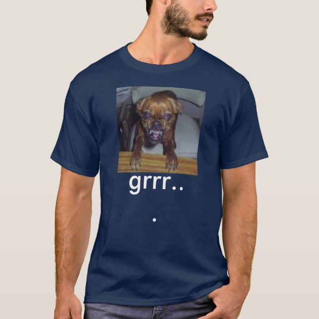 Camiseta perro enojado, grrr… (Anverso)