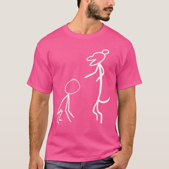 Camiseta Perro enseñando Niño humano retro (Anverso)