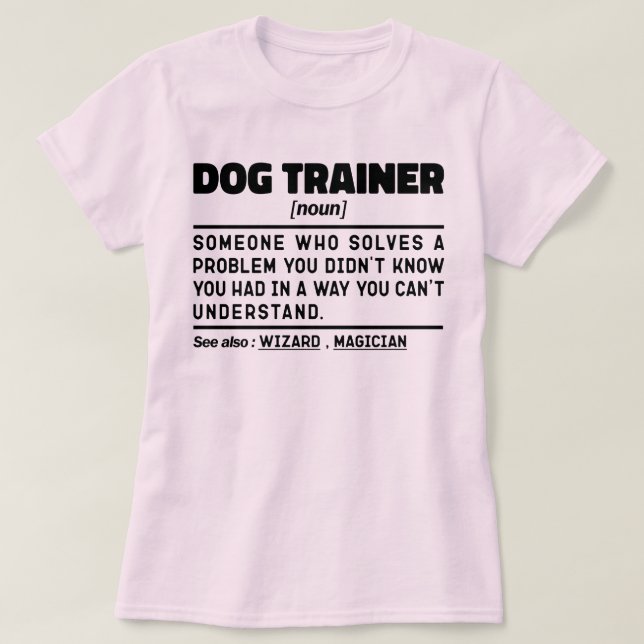 Camiseta Perro entrenador Noun Guay Entrenador Divertido di (Diseño del anverso)