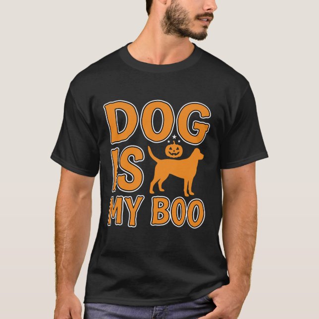 Camiseta Perro Es Mi Boo Halloween Perro (Anverso)