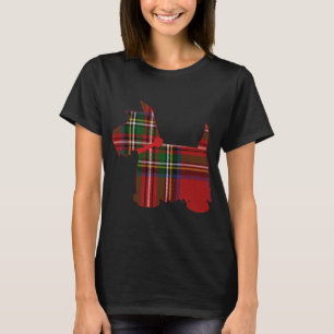 Camiseta Perro escocés Terrier Royal Stewart Tartán