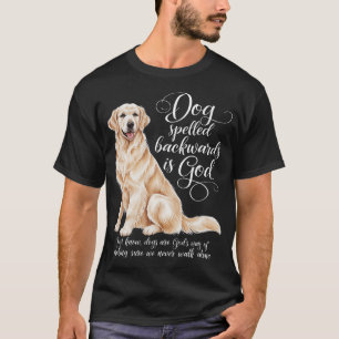 Camiseta Perro escrito al revés es Dios English Cream Golde