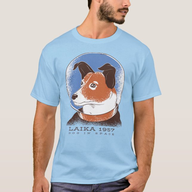 Camiseta Perro espacial soviético Laika 1957 (Anverso)