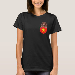 Camiseta Perro español, campo de bandera de Vietnam, en bol