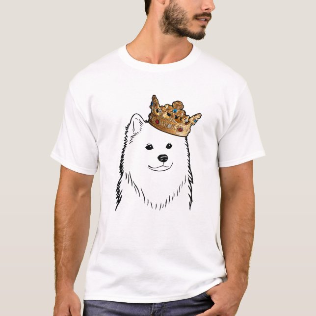 Camiseta Perro esquimal americano con corona (Anverso)