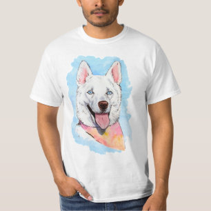 Camiseta Perro esquimal blanco