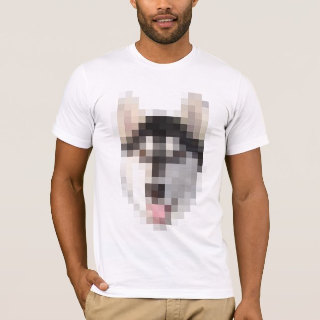 Camiseta Perro esquimal del pixel de FNG (Anverso)