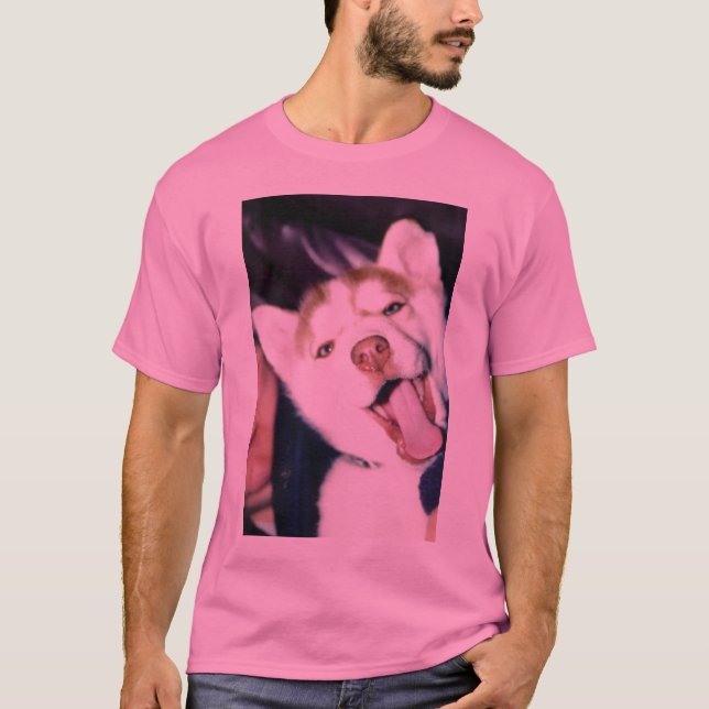 Camiseta Perro esquimal feliz (Anverso)