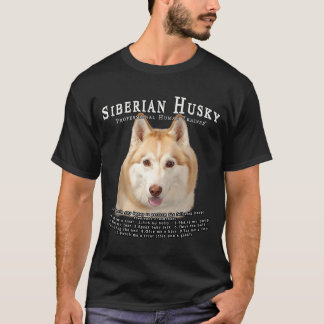 Camiseta Perro Esquimal Siberiano rojo Dueño  Entrenador Hu