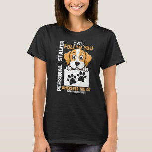 Camiseta Perro estalker personal en un bolsillo