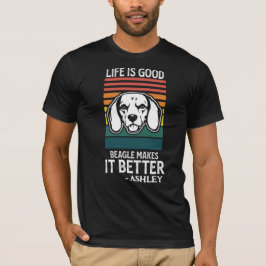 Camiseta Perro estilo retro de Beagle vintage
