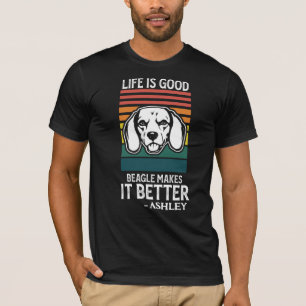 Camiseta Perro estilo retro de Beagle vintage