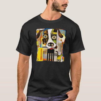Camiseta Perro extraño en el arte de cachorros