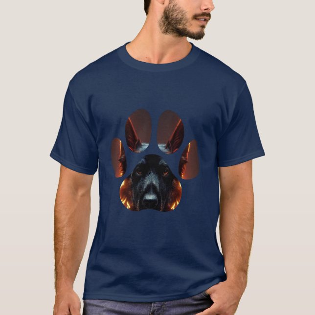 Camiseta Perro Fantasía con forma de paw (Anverso)